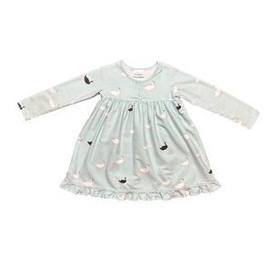 Hanna Andersson seven swans flannel nightgown dress size 90 CM (US 3)